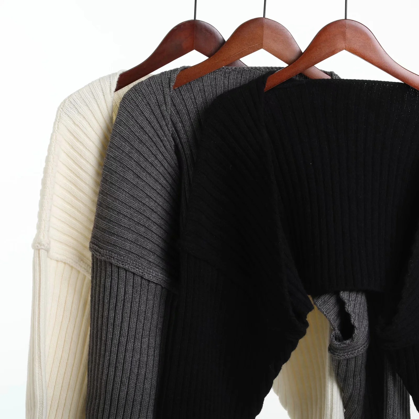 Women's Sweater Loose Bat Sleeve Knitted Shawl Top