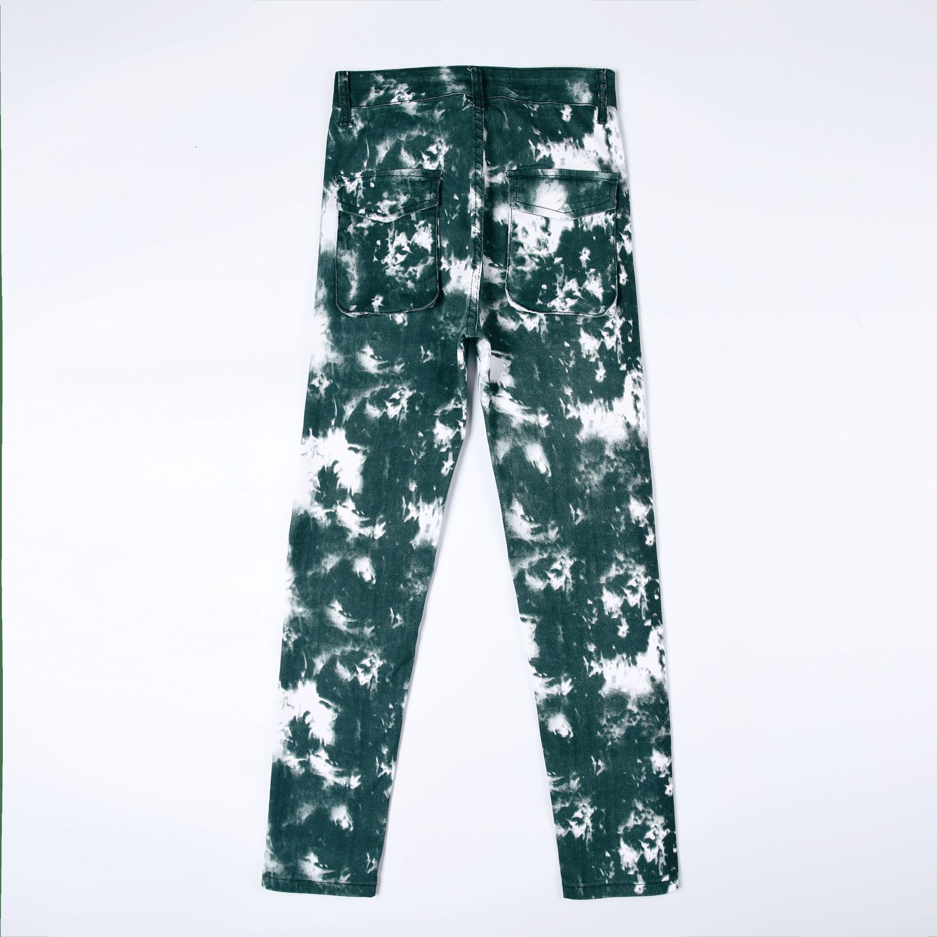 Title 6, Jeans masculinas Tie-dye artesanais pequenas re...