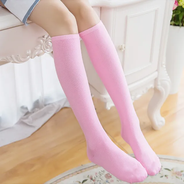 College Style Striped Sports But Knee high Cotton Socks Pink - Shop at LoveMi