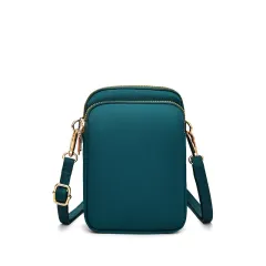 Small Shoulder Bags 3 Layers Of Pockets Mobile Phone Bag Outdoor Daily Crossbody Bag - Green - View 1