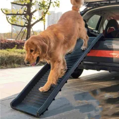 Pet Folding Ladder Slope Non-slip Plastic Stairs - Black - View 1