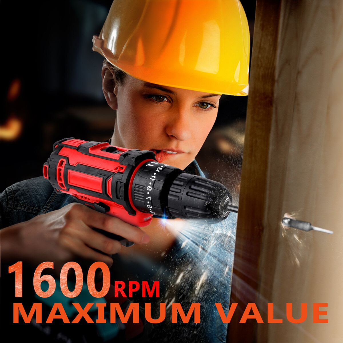 21V Cordless Hammer Drill Set Electric Impact Driver Screwdriver - 2 Battery 2