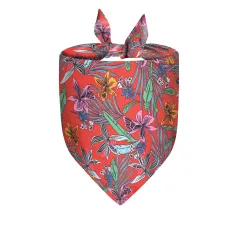 Pet Summer Triangle Scarf Hawaiian Cat And Dog - Red - View 1