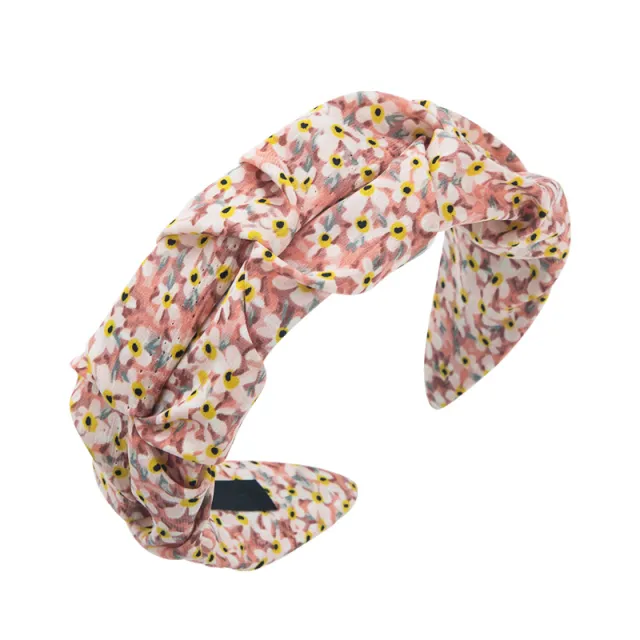 Trendy Boho Daisy Pleated Headband Chiffon Pleated - Shop at LoveMi