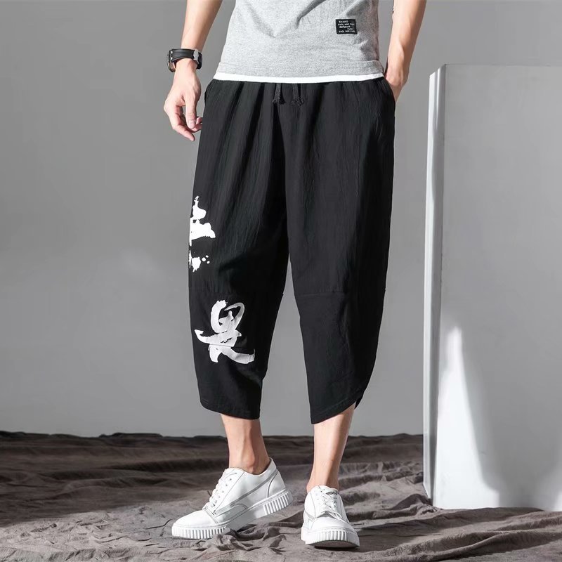 Title 6, Pantalon Japonais Court Grande Taille Homme Tha...