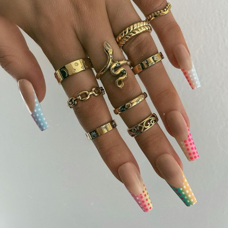 خاتم من الفولاذ التيتانيوم مطلي بالذهب عيار 18 بك نقش سماء مرصعة بالنجوم براقة