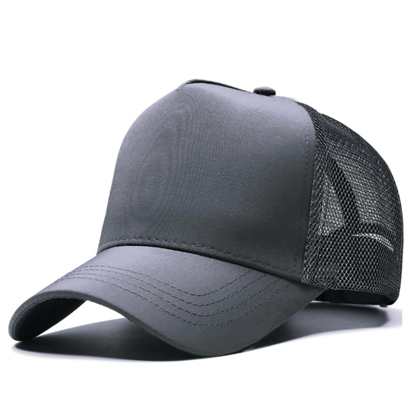 Trucker Hat Foam Mesh Baseball Cap Adjustable Snapback Solid Plain Men Hats Flat