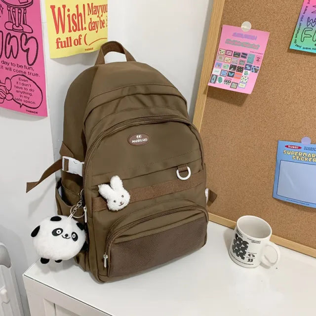 Capacity Schoolbag For Junior High School Girls Brown - Shop at LoveMi