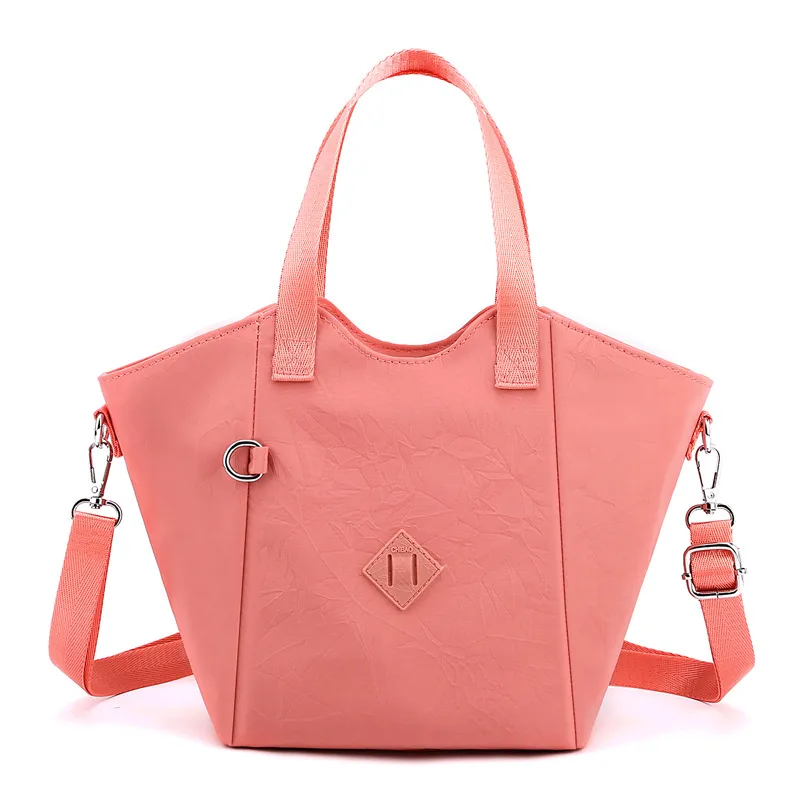 Nylon Candy Tote Handbag Fashionable And Versatile - Pink