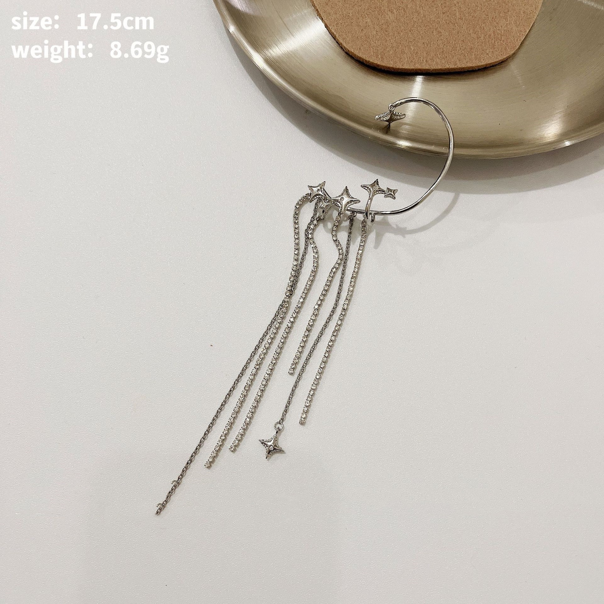 Super Fairy French Tassel Tassel Ear Bone Clip Cross