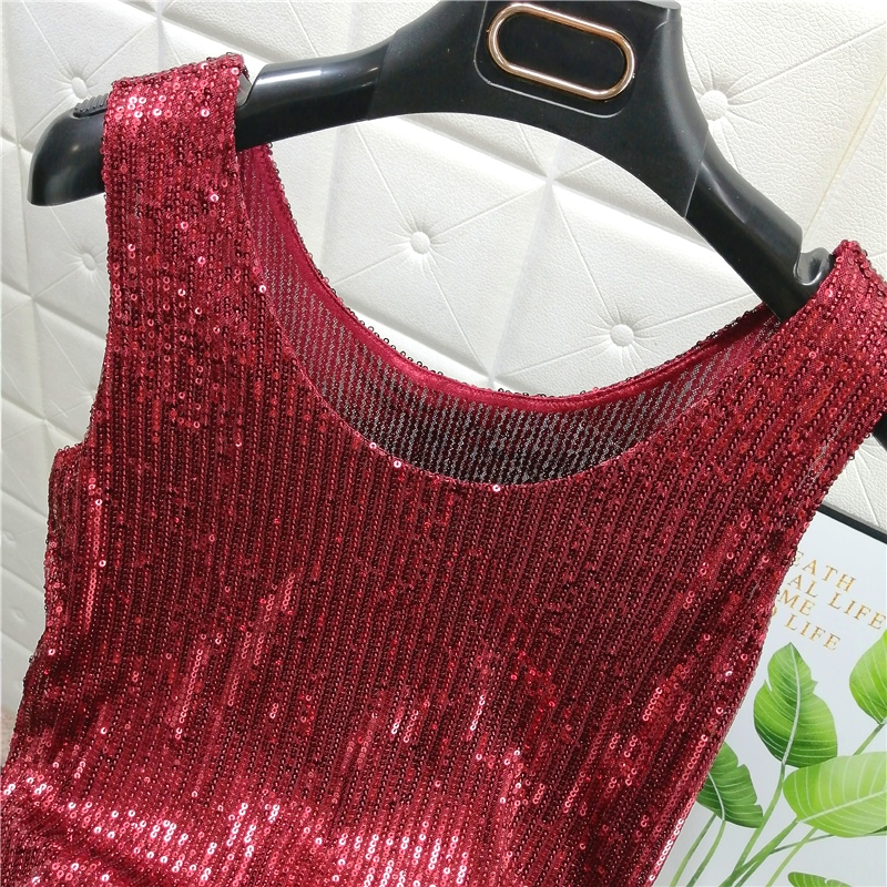 Title 14, Camisole à paillettes scintillantes pour femmes...