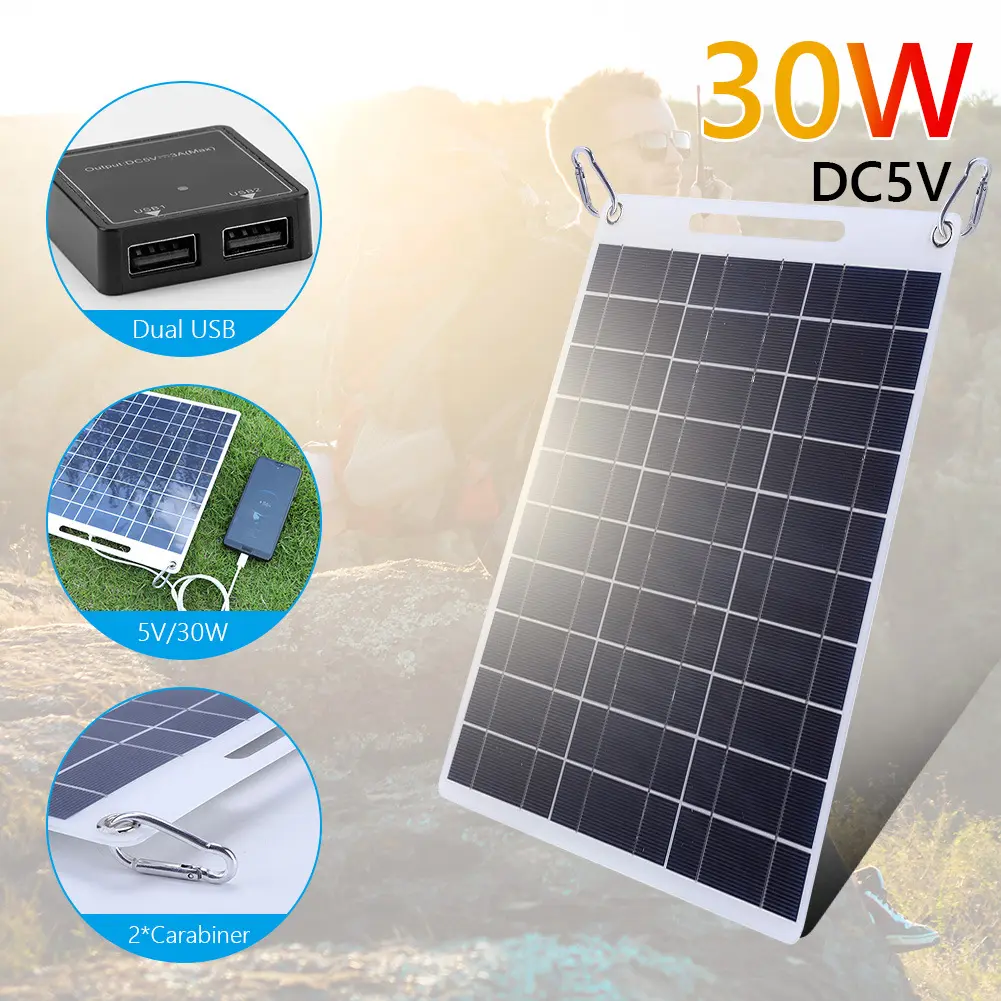 13W 5V Outdoor Mobile Phone USB Solar