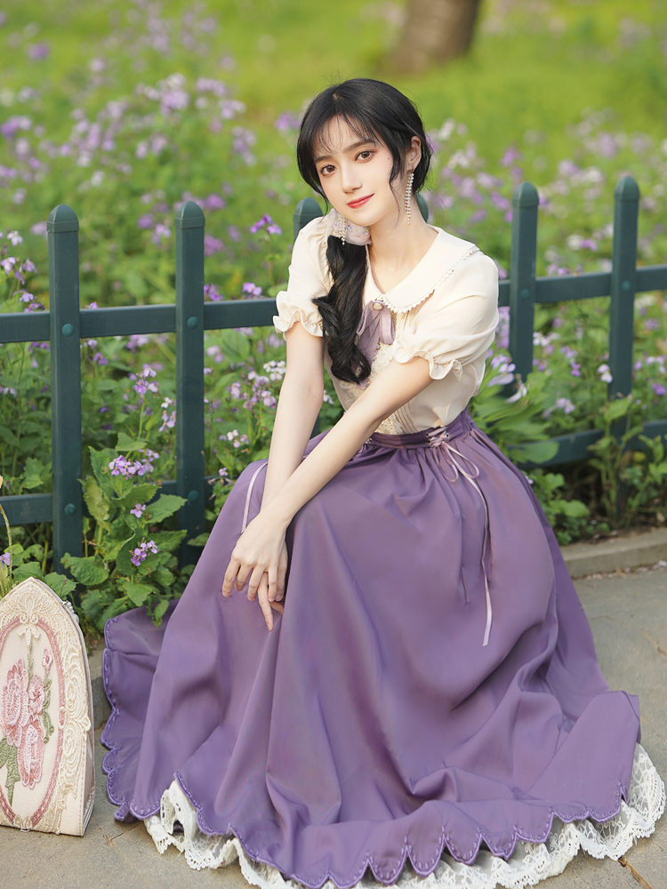 Embroidered A-Line Long Dress