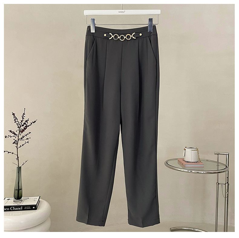 Title 2, Pantalon de costume taille haute, coupe slim, p...