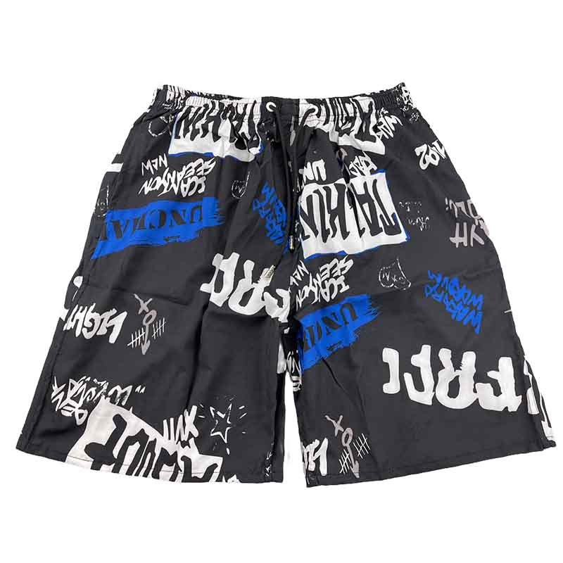 Title 15, Printed Board Shorts Drawstring Casual Pants Su...