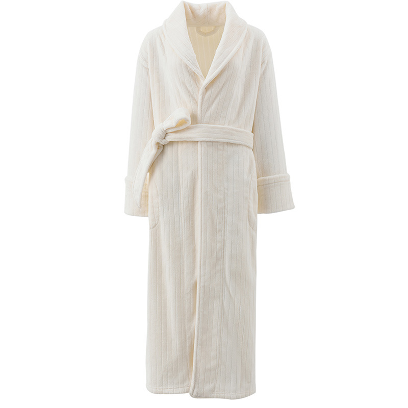 Title 5, Plush Coral Wool Warm Casual Bathrobe