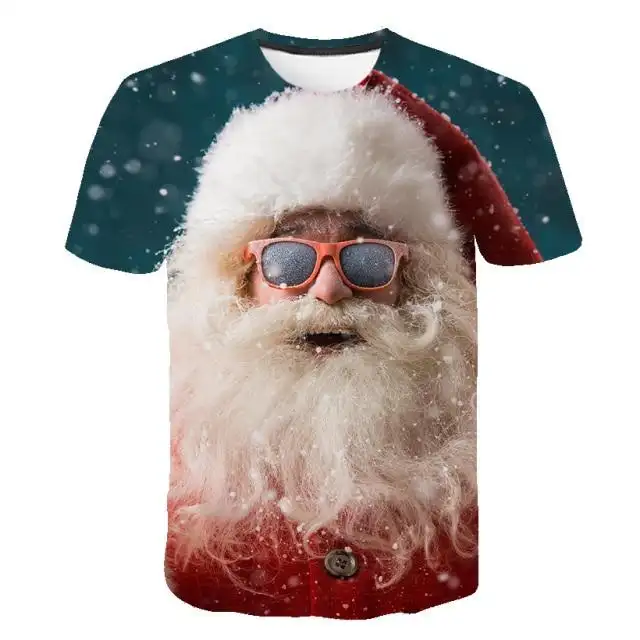 T Shirt 3D Digital Printing Short Sleeve