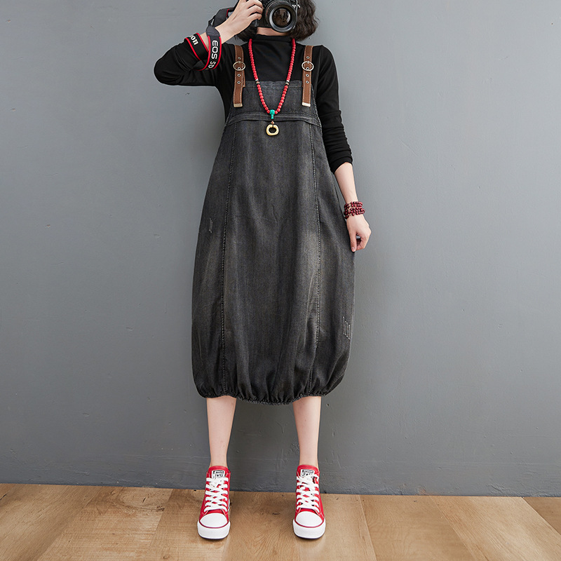 Denim Strap Midi Dress, picture 5 of 5