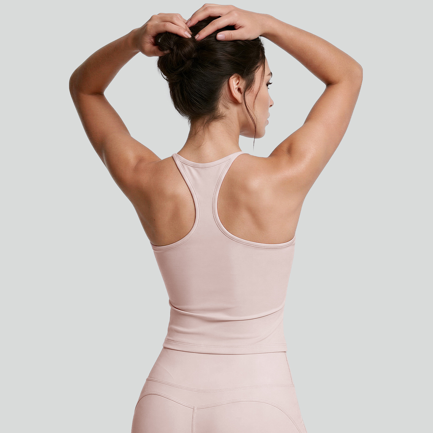 U-neck Slimming Sports Vest, High Elasticity, Shockproof & Bust Support Racerback Yoga Fitness Bra For Summer 4
