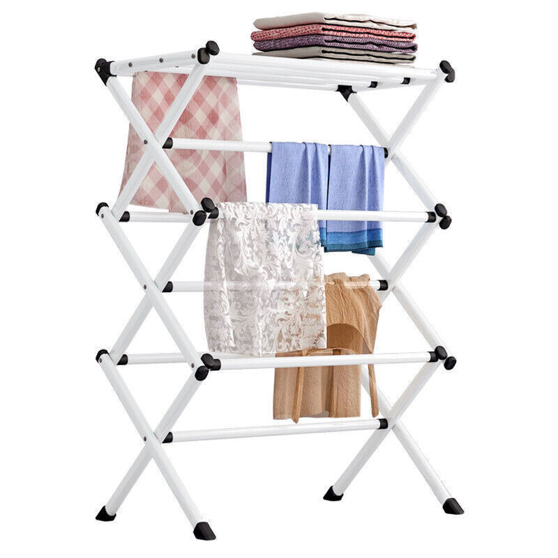 3 Tier Clothes Airer Dryer Metal Laundry Horse Drying Rack Indoor Outdoor Patio — image 8