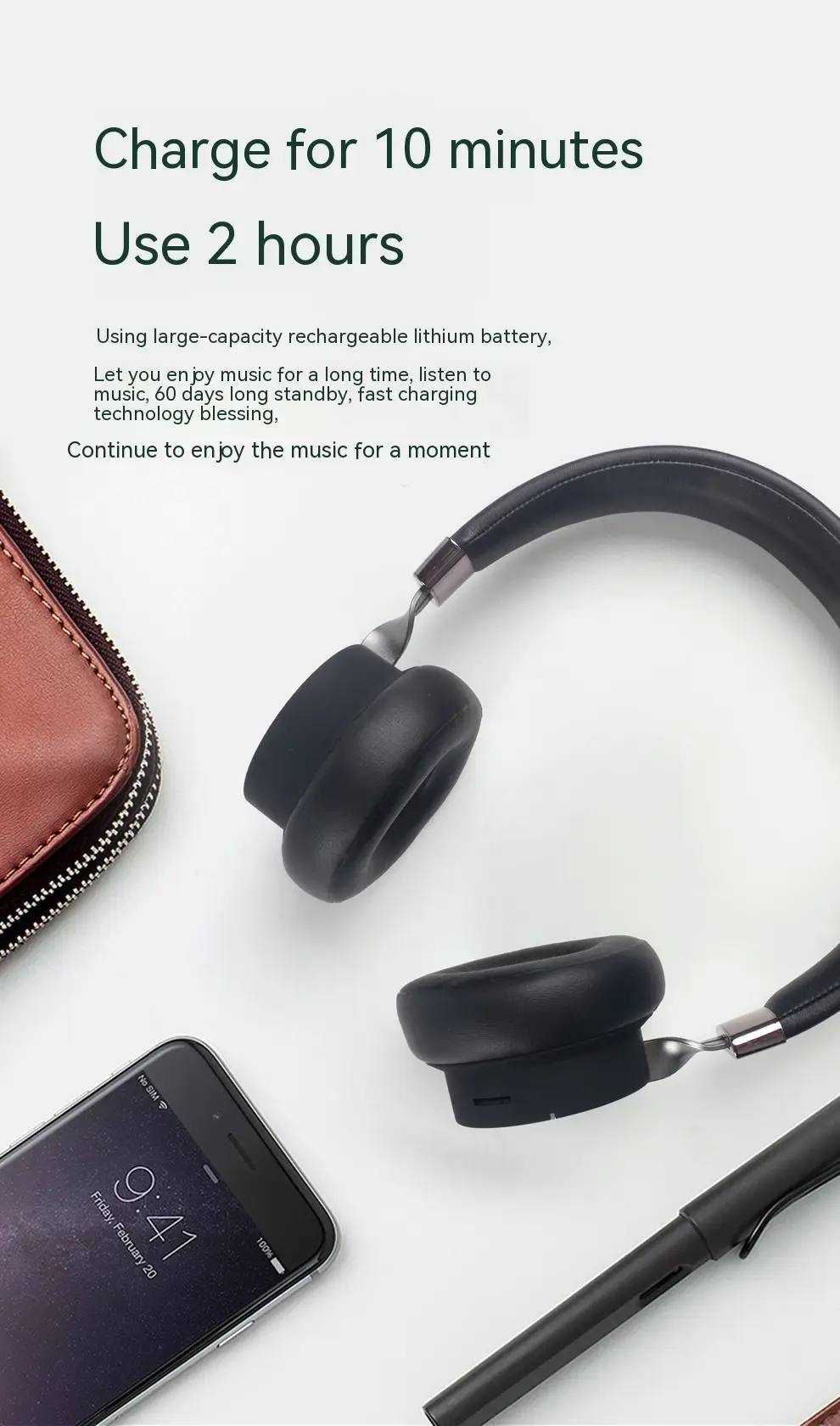 Simple Solid Color Headworn Bluetooth Phone