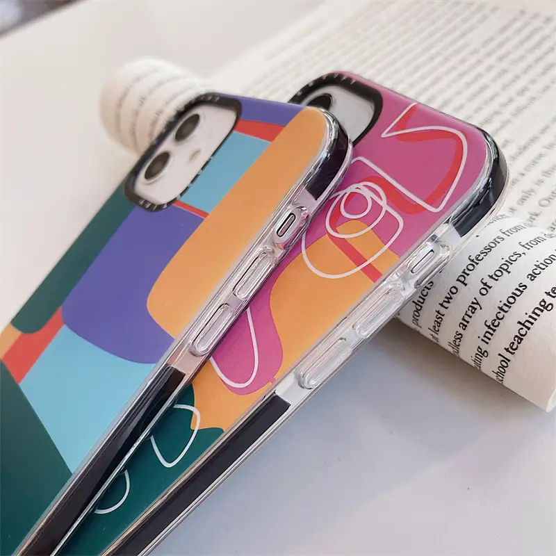 Graffiti Geometric Color Block Creative Mobile Phone Case Anti-fall