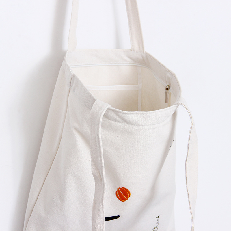 Title 2, Embroidered canvas bag handbag