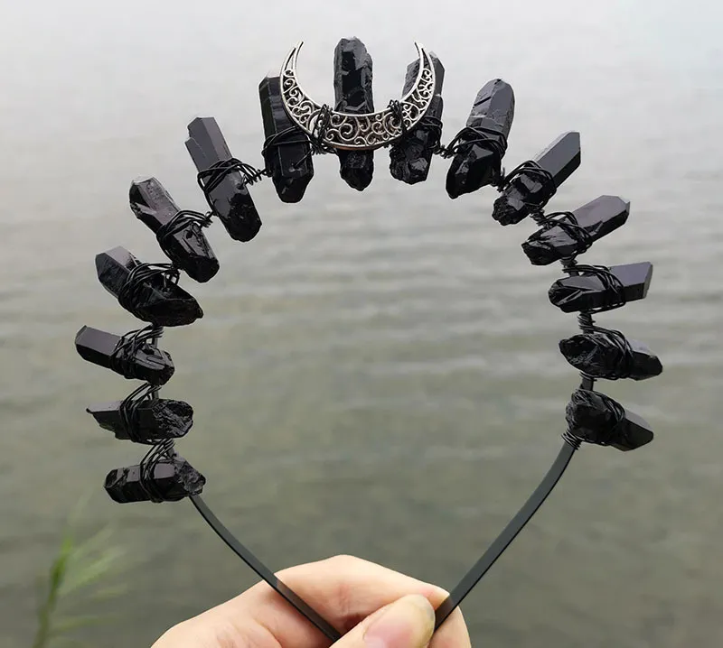 Natural Crystal Electroplating Frosted Crystal Witch Headband - Number15