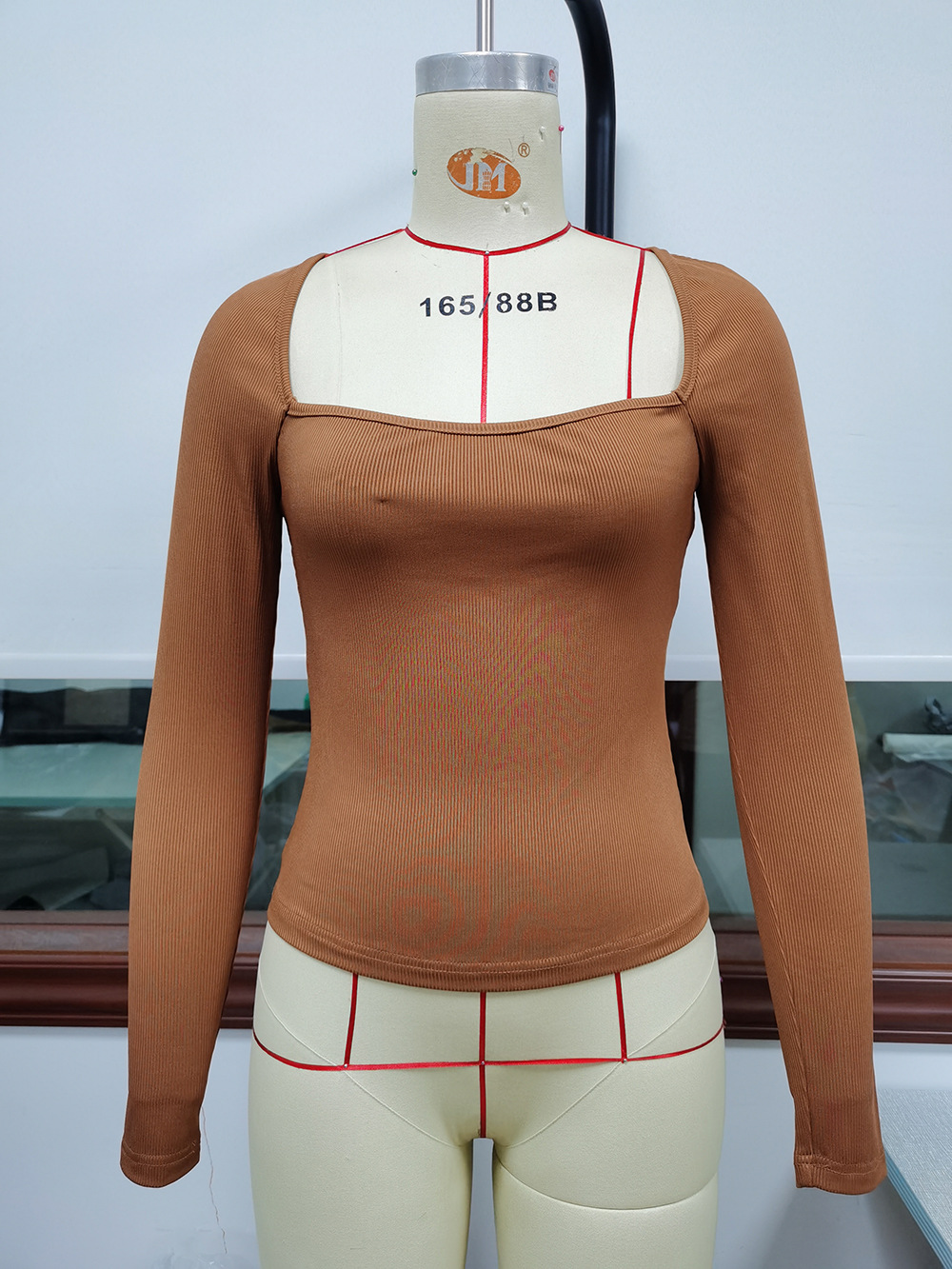 Title 6, Foreign Trade Solid Color Pit Strip Pullover To...