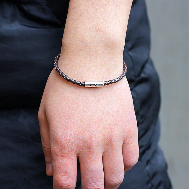Fashion Snake Pattern Leather Rope Braided Bracelet