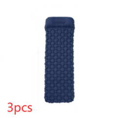 3PCS Dark blue with pillow