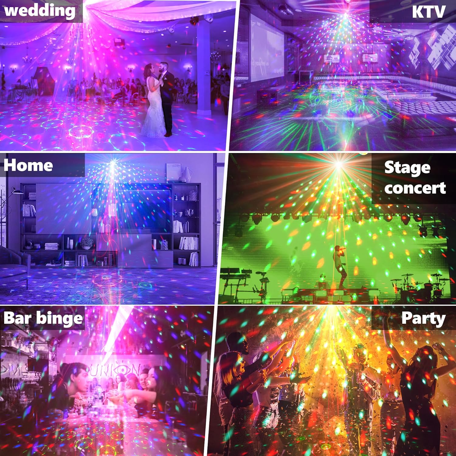 1240 Pattern LED Laser Projector Stage Light RGB Party KTV Club Lights Christmas