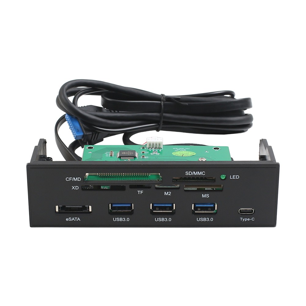 5.25 Internal Card Reader Media Dashboard PC Front Panel Type-C USB 3.0 ESATA — image 6