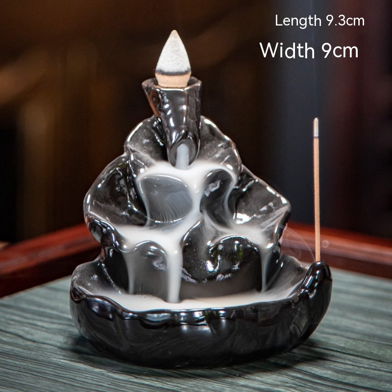 Title 4, Folium Nelumbinis Backflow Incense Burner Decor...