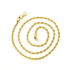 Persian Jewellery Titanium Steel Gold Plated Zoroastrian Pendant Necklace - Golden Flower Chain - View 1