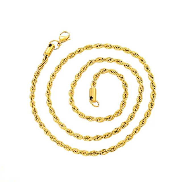 Persian Jewelry Titanium Steel Gold Plated Zoroastrian Pendant Necklace Golden Flower Chain - Shop at LoveMi