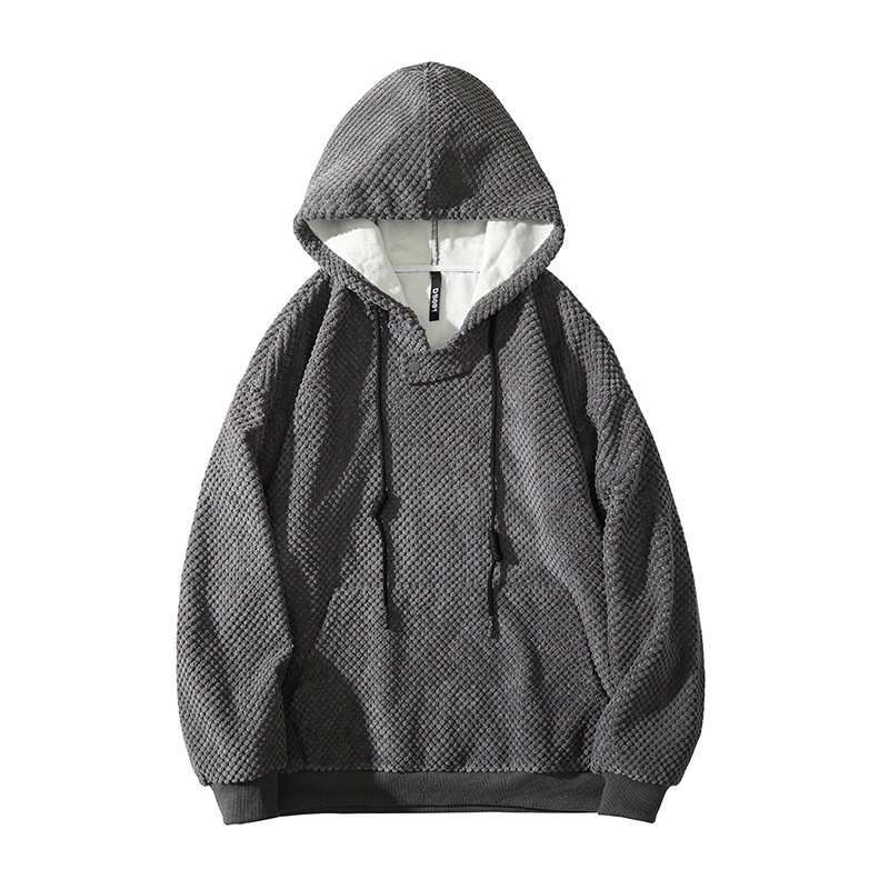 Hong Kong Style Chenille Fleece-lined American Knitted Hooded Sweater