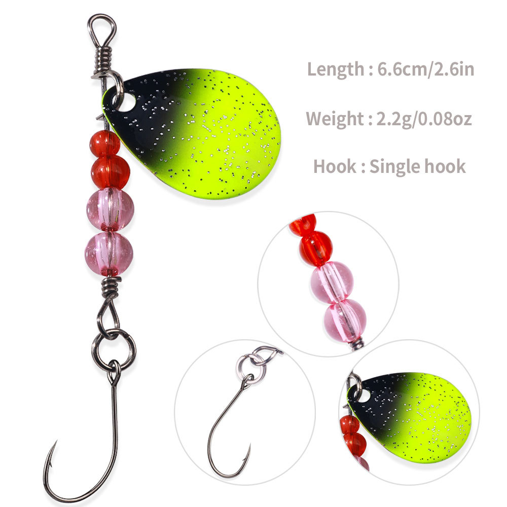 Title 6, Colorful Sequin Single Hook Fish Bait for Effec...