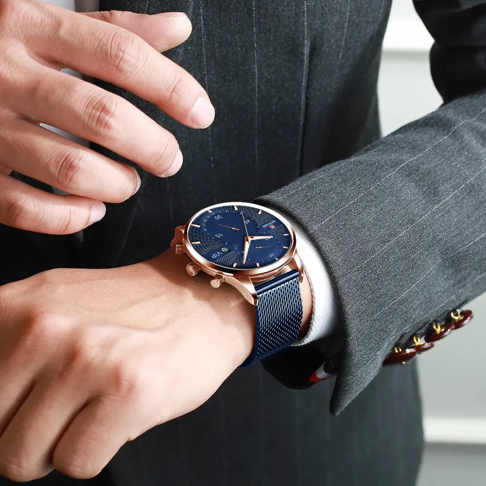 Men's Watch Waterproof Quartz Calendar Maker