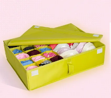 Oxford Cloth Washable Underwear Box Bra Green - Shop at LoveMi