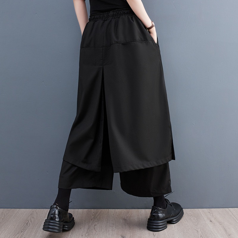 Title 11, Ladies Wide Leg Dark Casual Pants Loose Plus Size