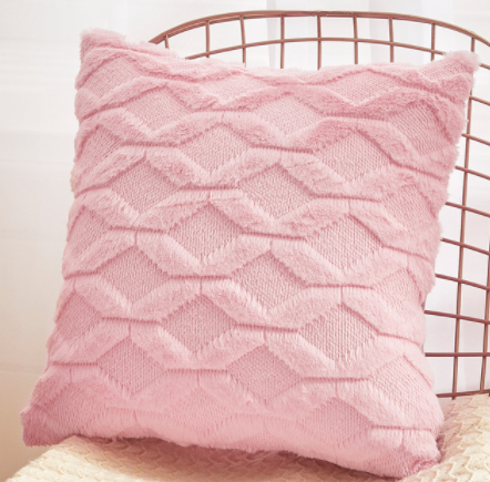 Diamond Plush Waist Cushion Pillowcase Winter Sofa