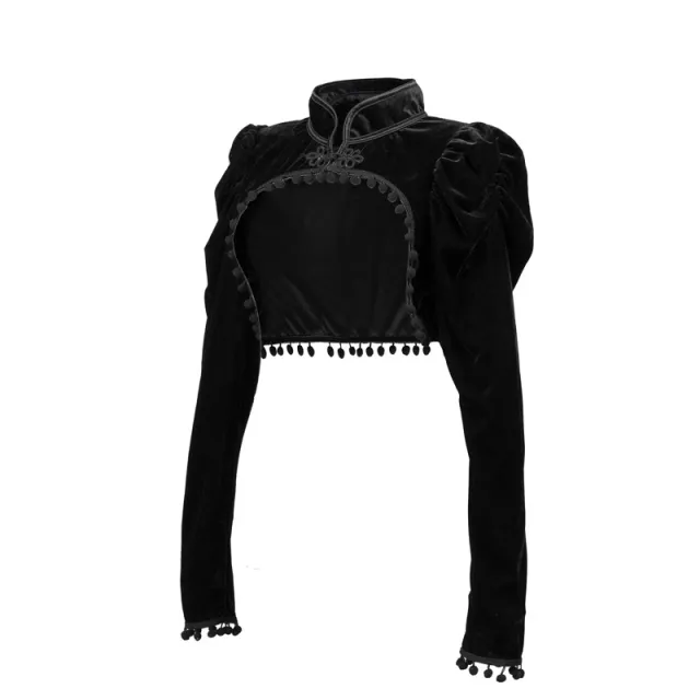 Vintage Long Sleeve Slim Short Coat Black - Shop at LoveMi