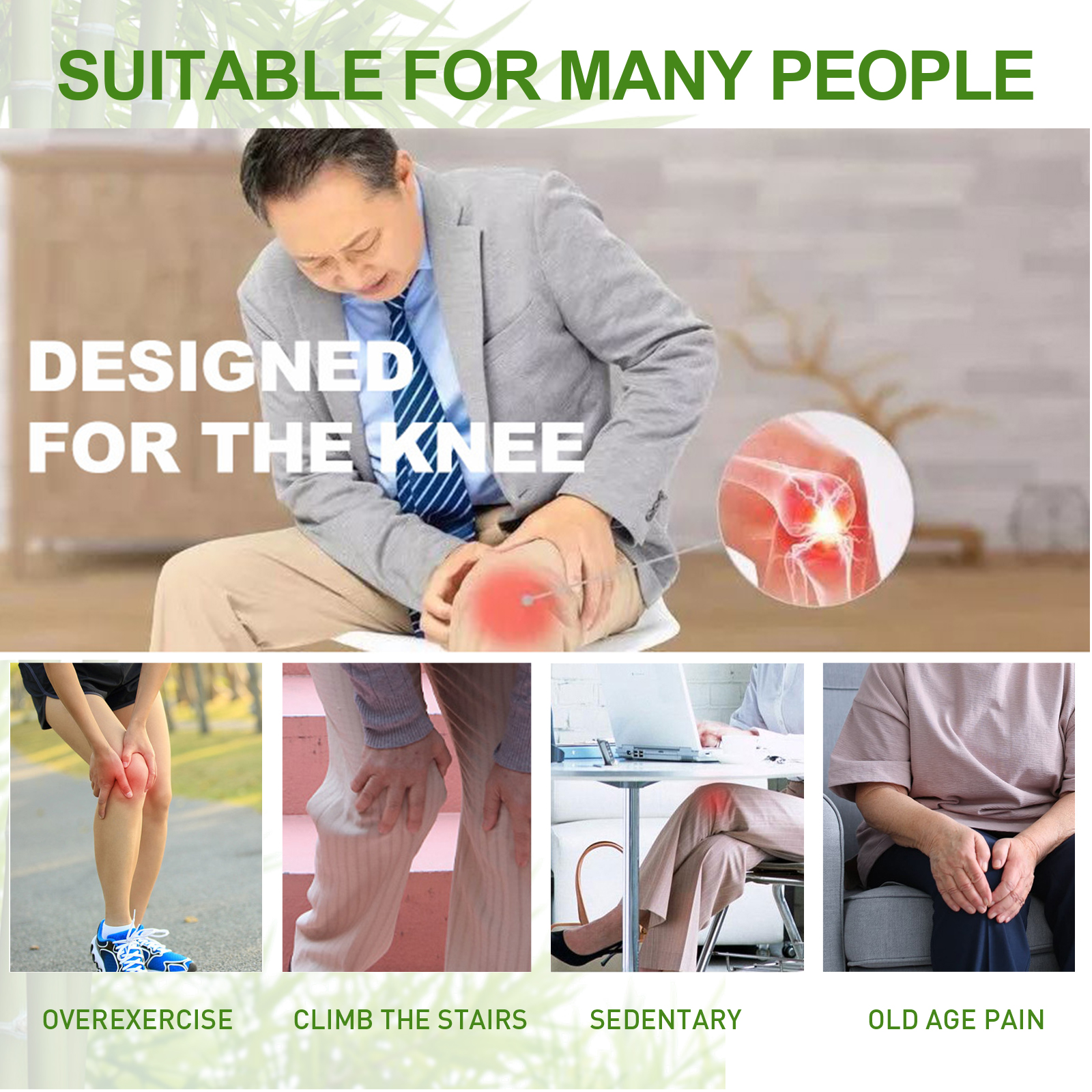 South Moon Knee Patch, Activating The Muscles And Bones To Relieve Pain Of Lumbar Vertebrae Joint Wormwood Patch