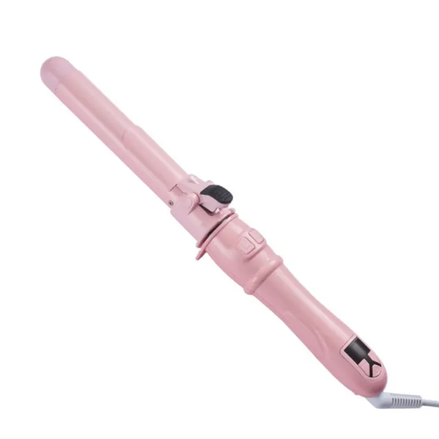 Otating Curling Iron Curling Wand Automatic Hair Curler 30s Instant Heat Auto Hair Waver Hair Styling Irons Pink - Shop at LoveMi