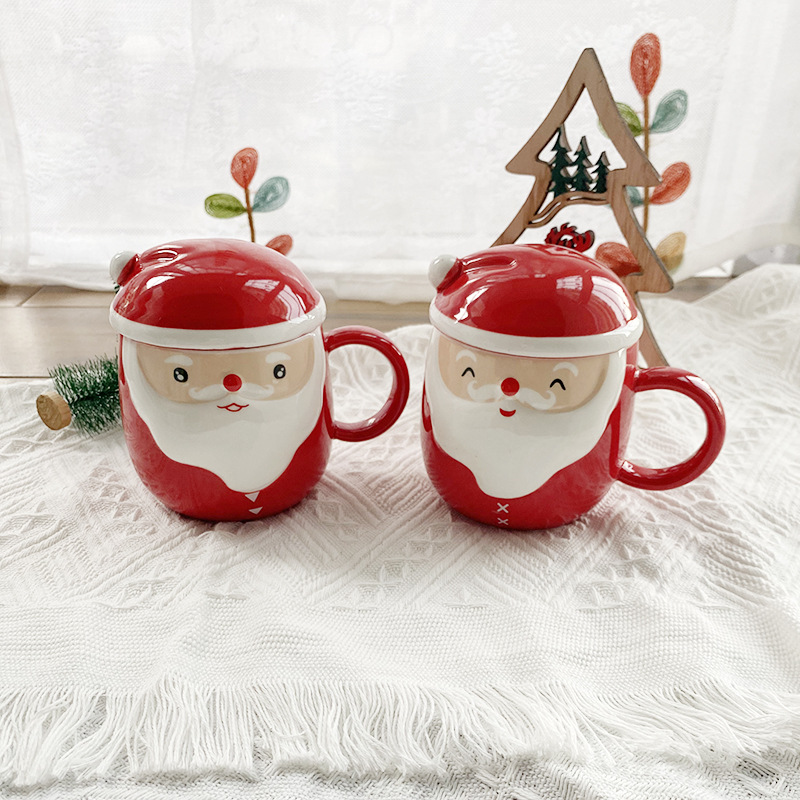 Title 4, Christmas Ceramic Mug Student Gift Cute Cartoon