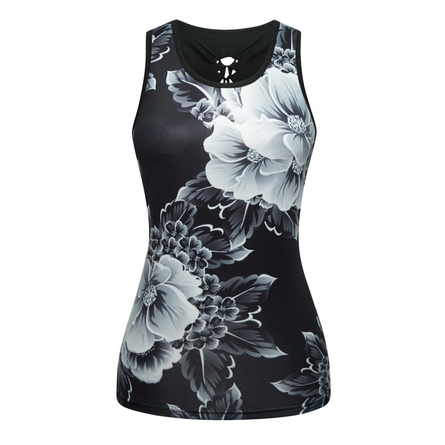 Title 8, Sleeveless Digital Print Sexy Slim T-shirt