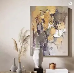Modern Abstract Picture For Living Room Home Decor Hand Drawn Oil Painting On Canvas Wall Art Poster Mural For Living Room Porch - Without Inner Frame - View 1