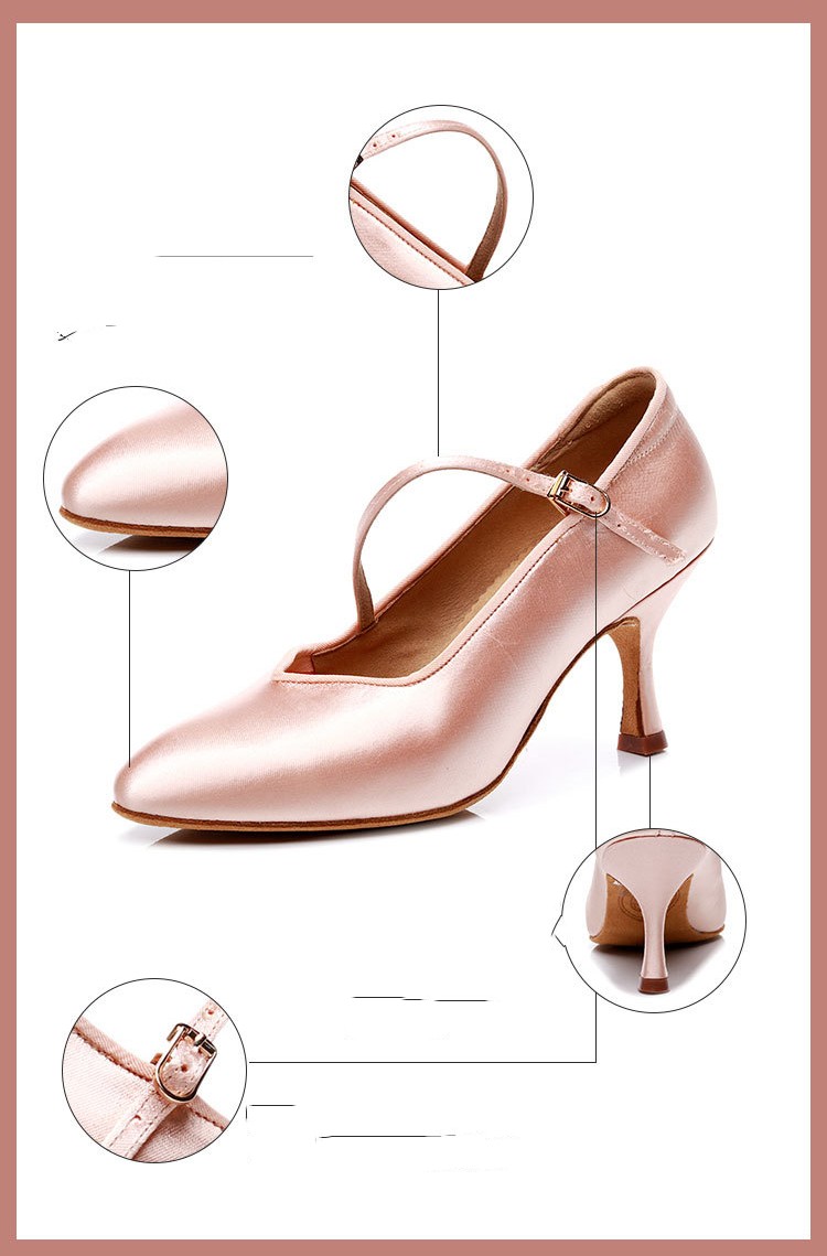 Satin Light Skinned Women's Modern Soft Soled Shoes