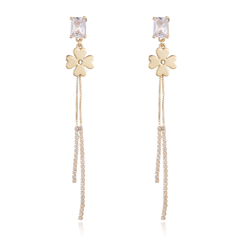 Gold-Tone Geometric Drop Earrings
